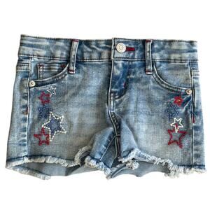 Cat & Jack Girls Denim Stars Shorts Size XS 4/5